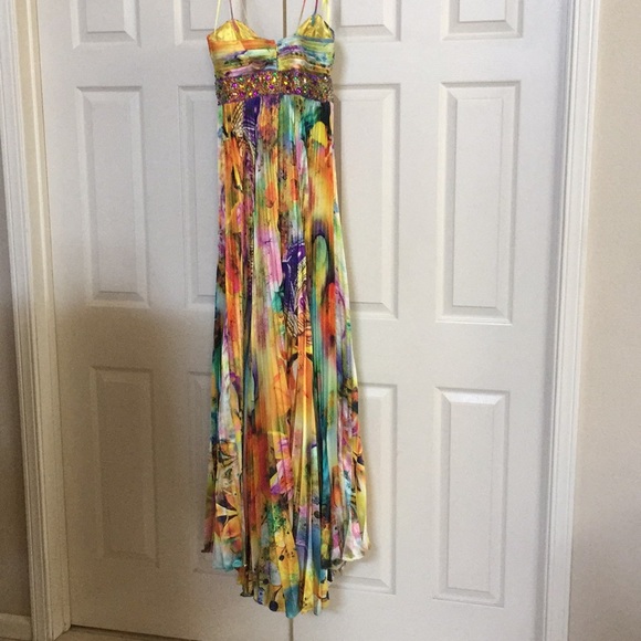 Night Moves multicolored pageant prom gown - Picture 3 of 5